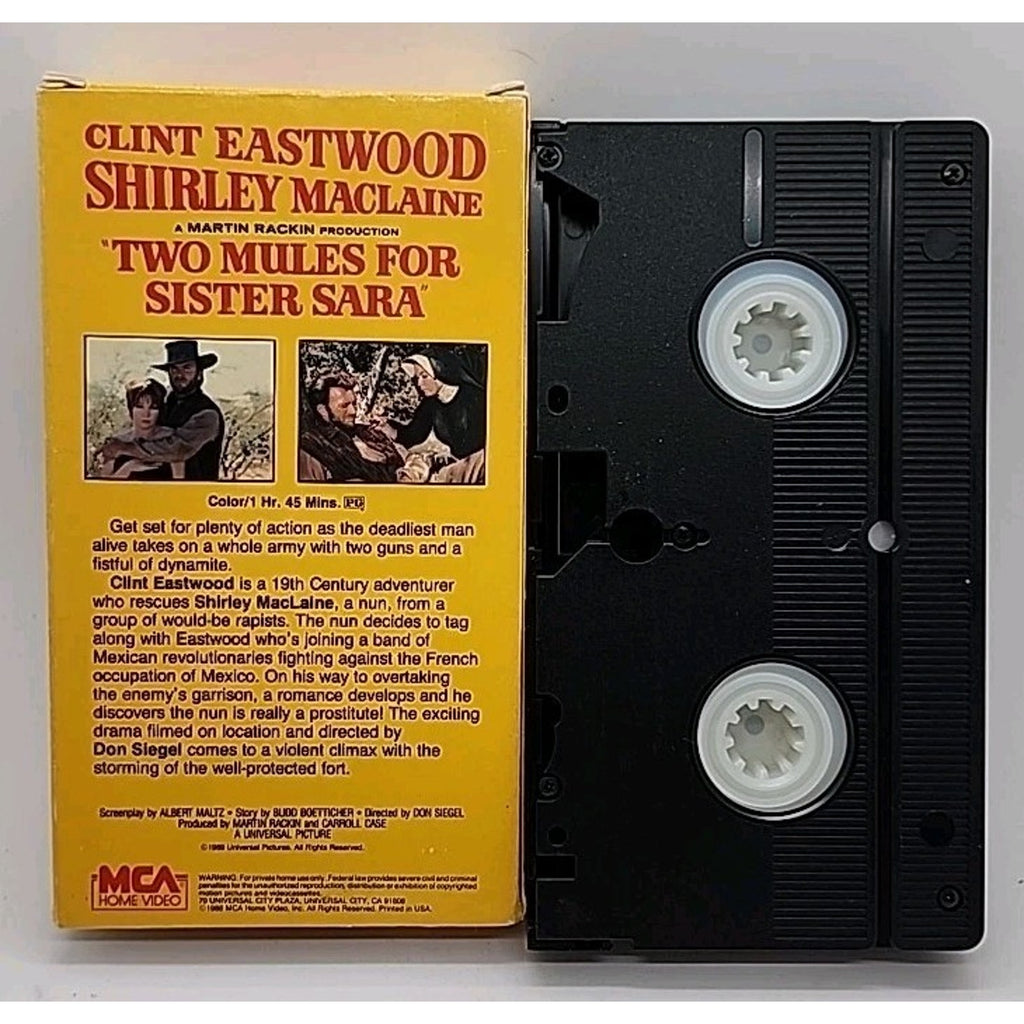 Two Mules For Sister Sara (1969) VHS