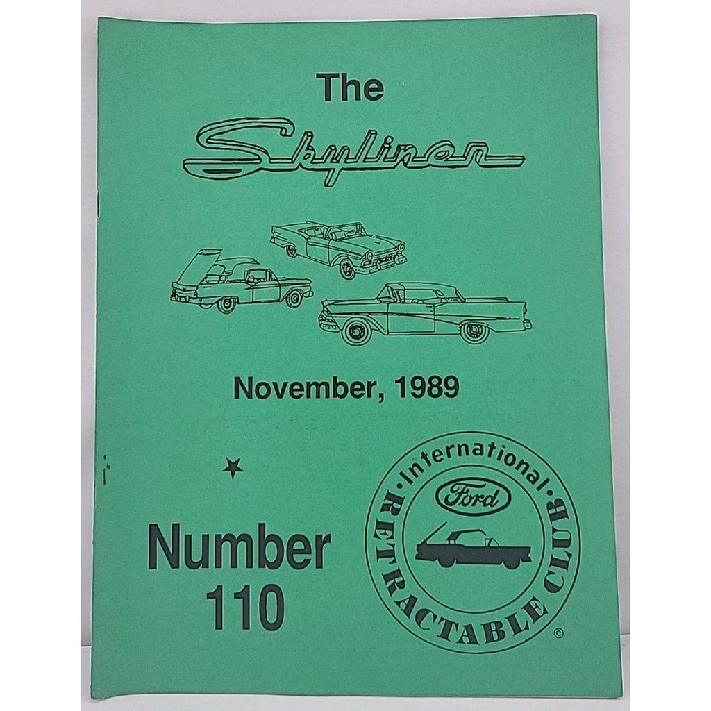 The Skyliner - International Retractable Club - November 1989 Number 110