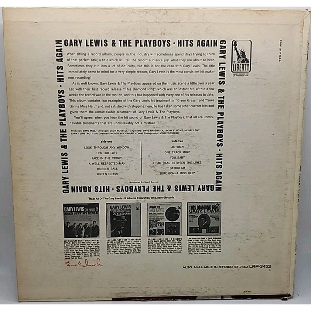 Gary Lewis & The Playboys Hits Again LP