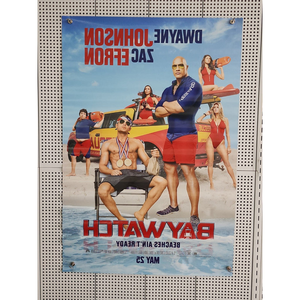 Baywatch - Movie Poster with Dwayne Johnson and Zac Efron