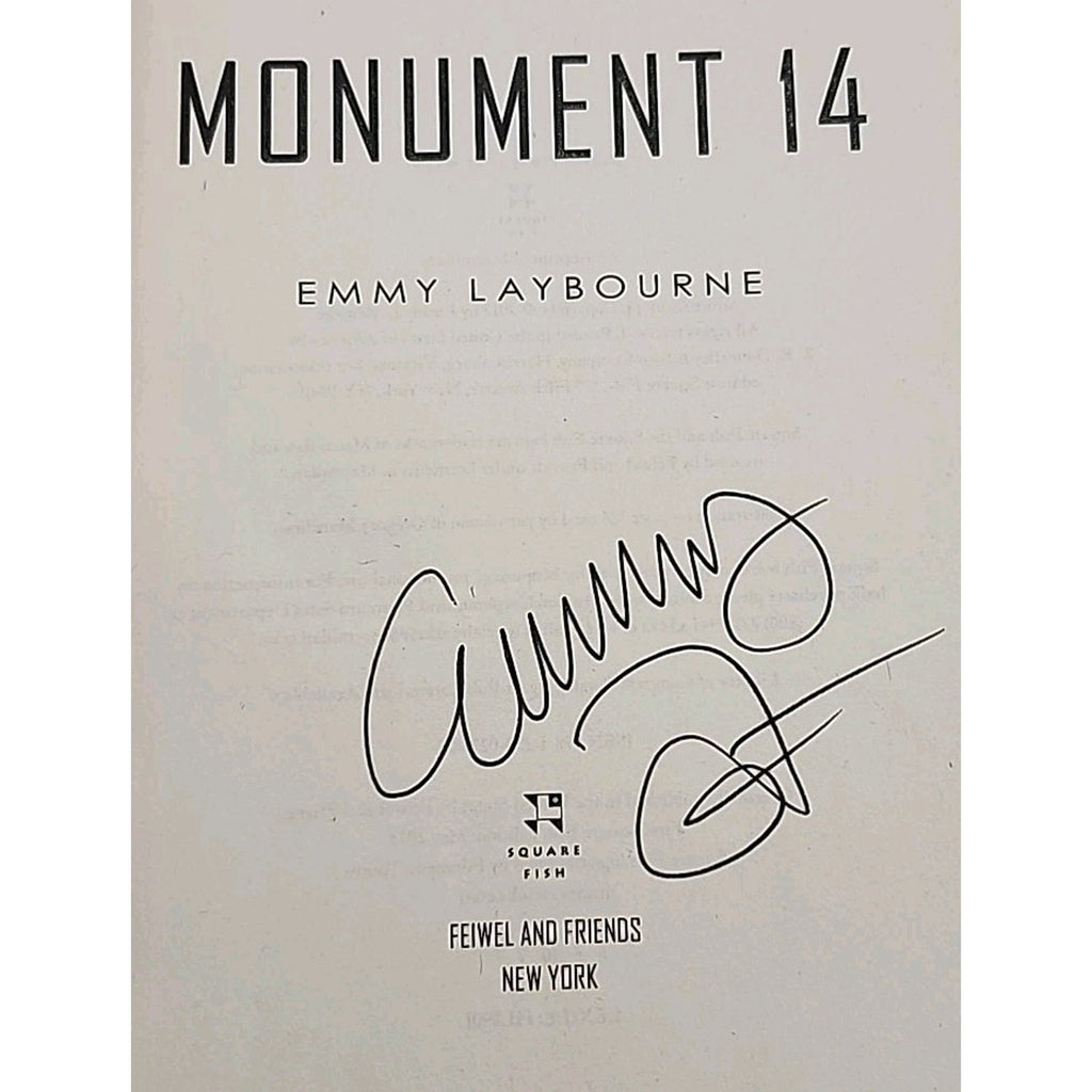 Monument 14 by Emmy Laybourne (2013, Trade Paperback) *Signed*