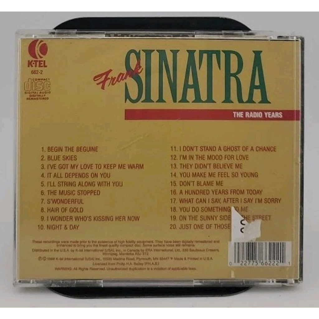 Radio Years [K-Tel] by Frank Sinatra (CD, Sep-1991, K-Tel Distribution)