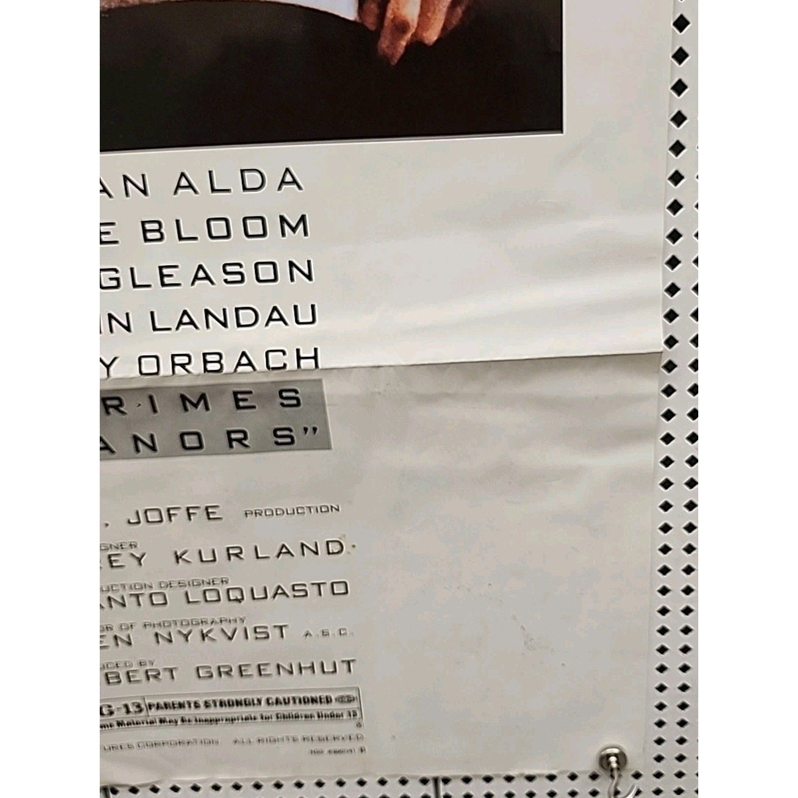 Crimes And Misdemeanors Movie Poster 1989 27x40 Folded