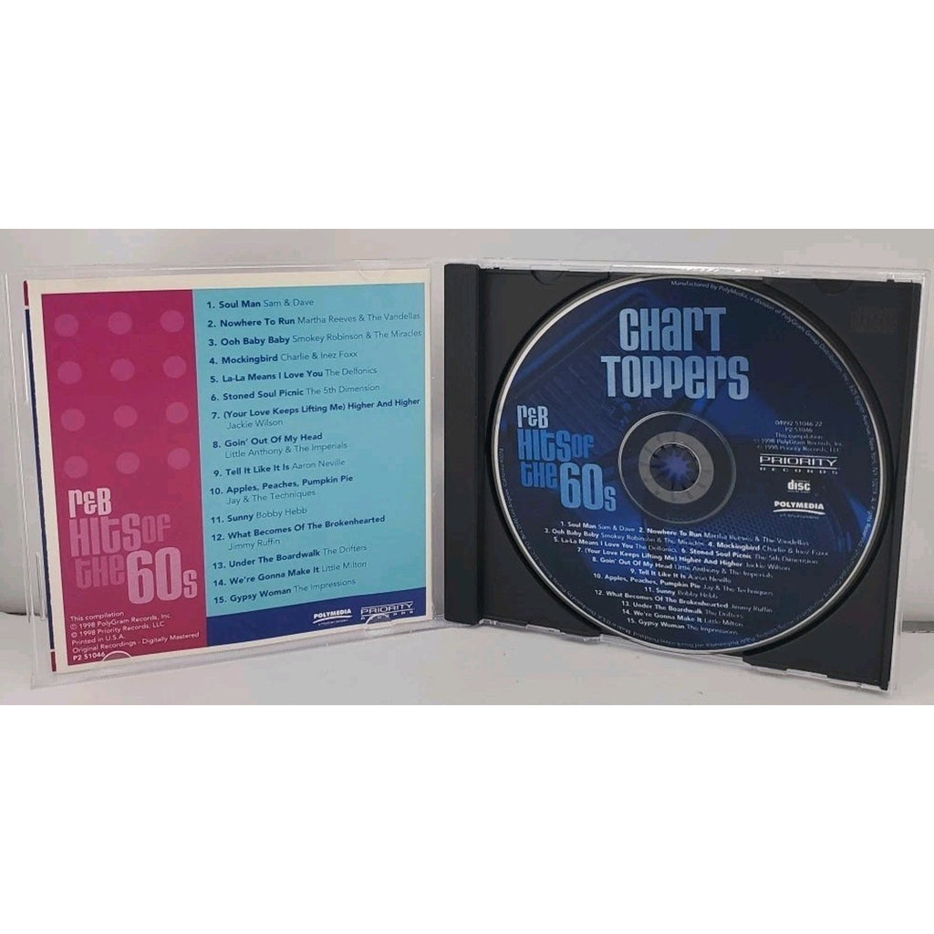 Chart Toppers: R&B Hits of the 60s by Various Artists (CD, May-1998, Priority)
