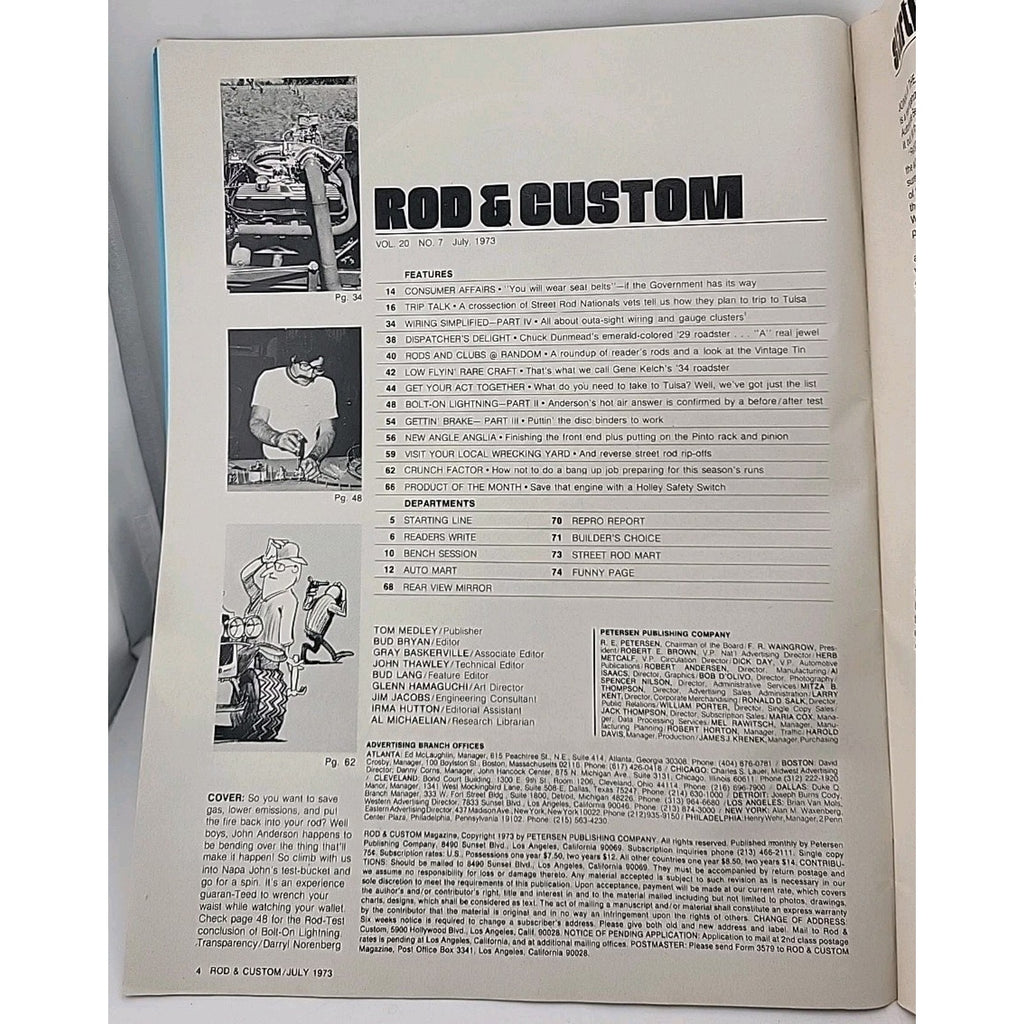 Rod & Custom Magazine - July 1973 - Vol. 20 No. 7