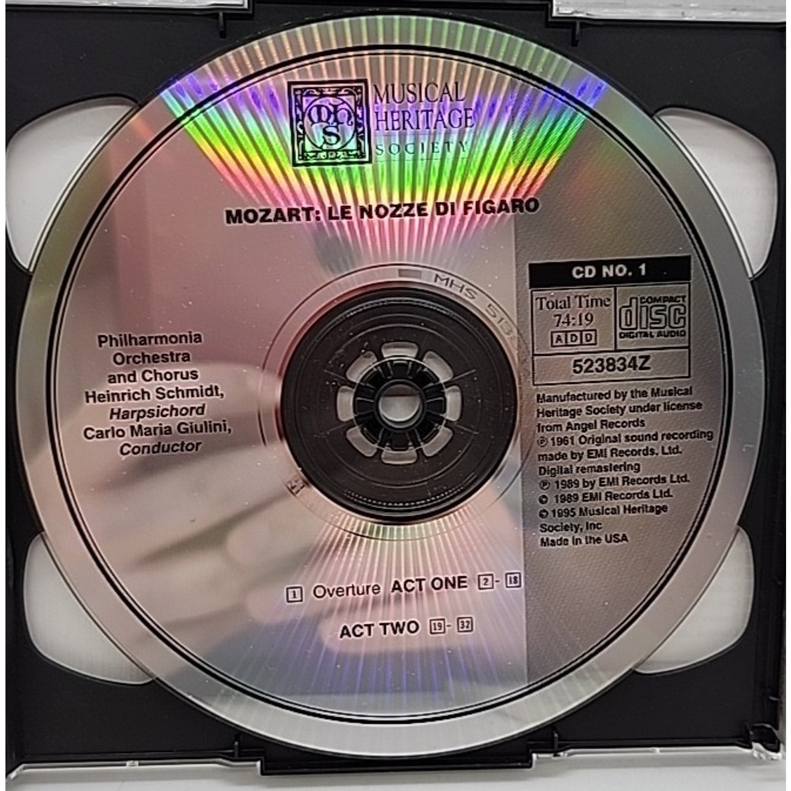 Mozart Le Nozzi di Figaro - Audio CD By Wolfgang Amadeus Mozart