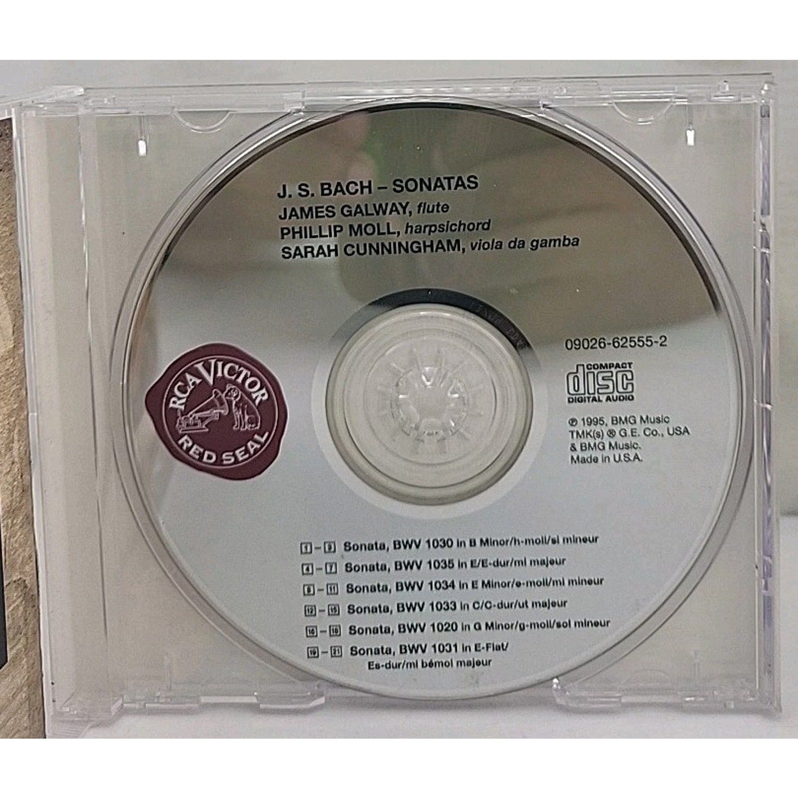 Bach Sonatas by Bach / Galway / moll / Cunningham (CD, 1995)