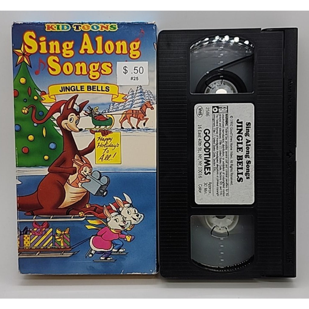 Kid Toons Sing Along Songs Jingle Bells (VHS, 1992)