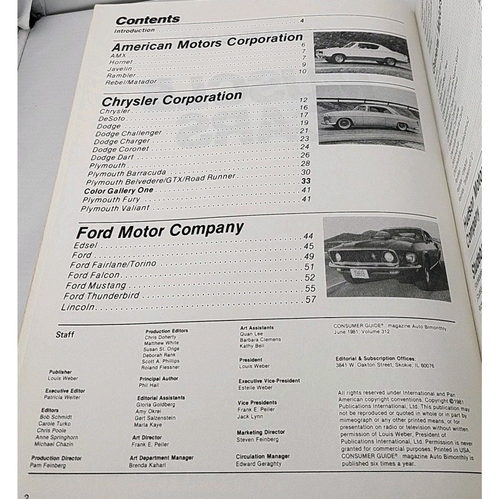 1981 Consumer Guide Magazine: Muscle Cars