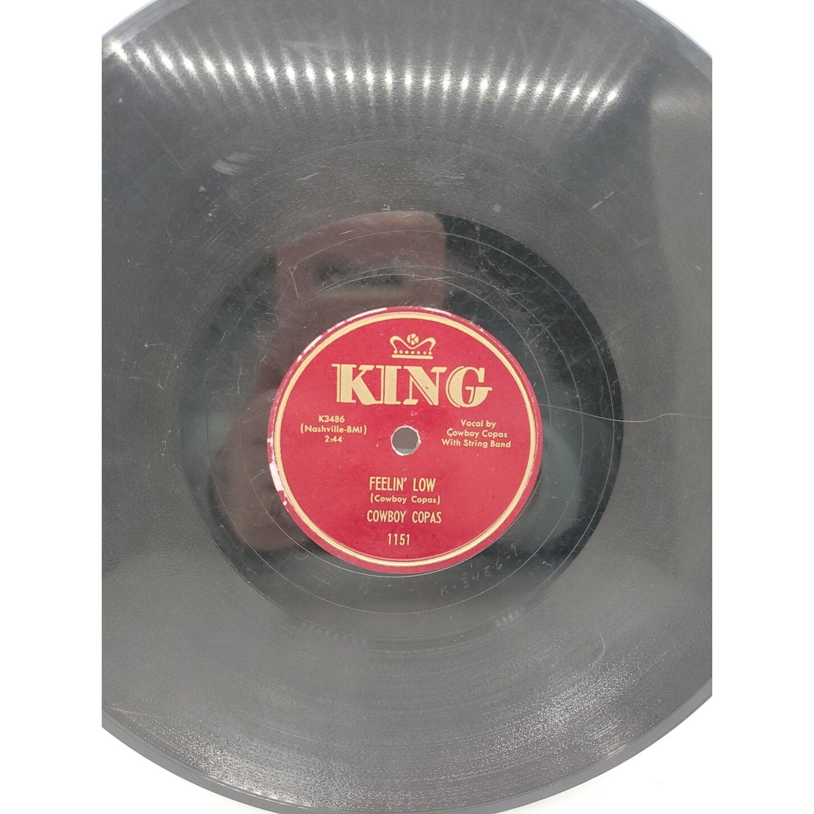 Cowboy Copas - Feelin' Low/ Love Me Now (Record)