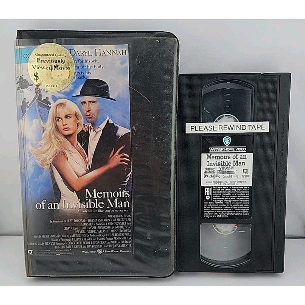 Memoirs of an Invisible Man (VHS, 1992)