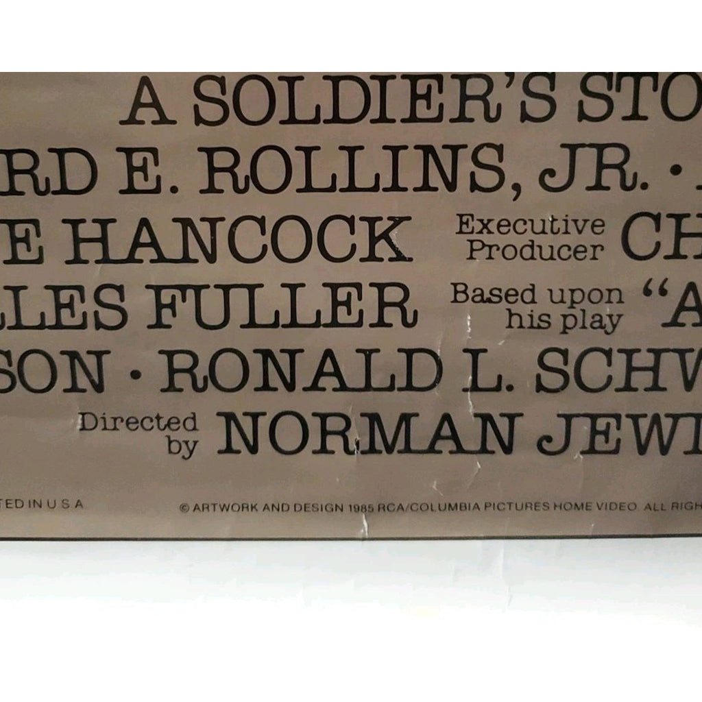 A Soldier's Story One Sheet Original Movie Poster 27x41 Video Rental Store VHS