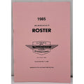 The Classic Thunderbird Membership Roster 1985