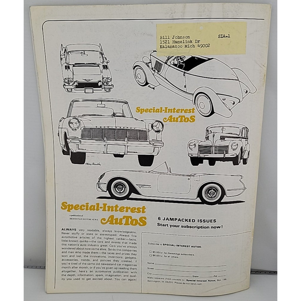 Special Interest Autos Oct-Nov 1972