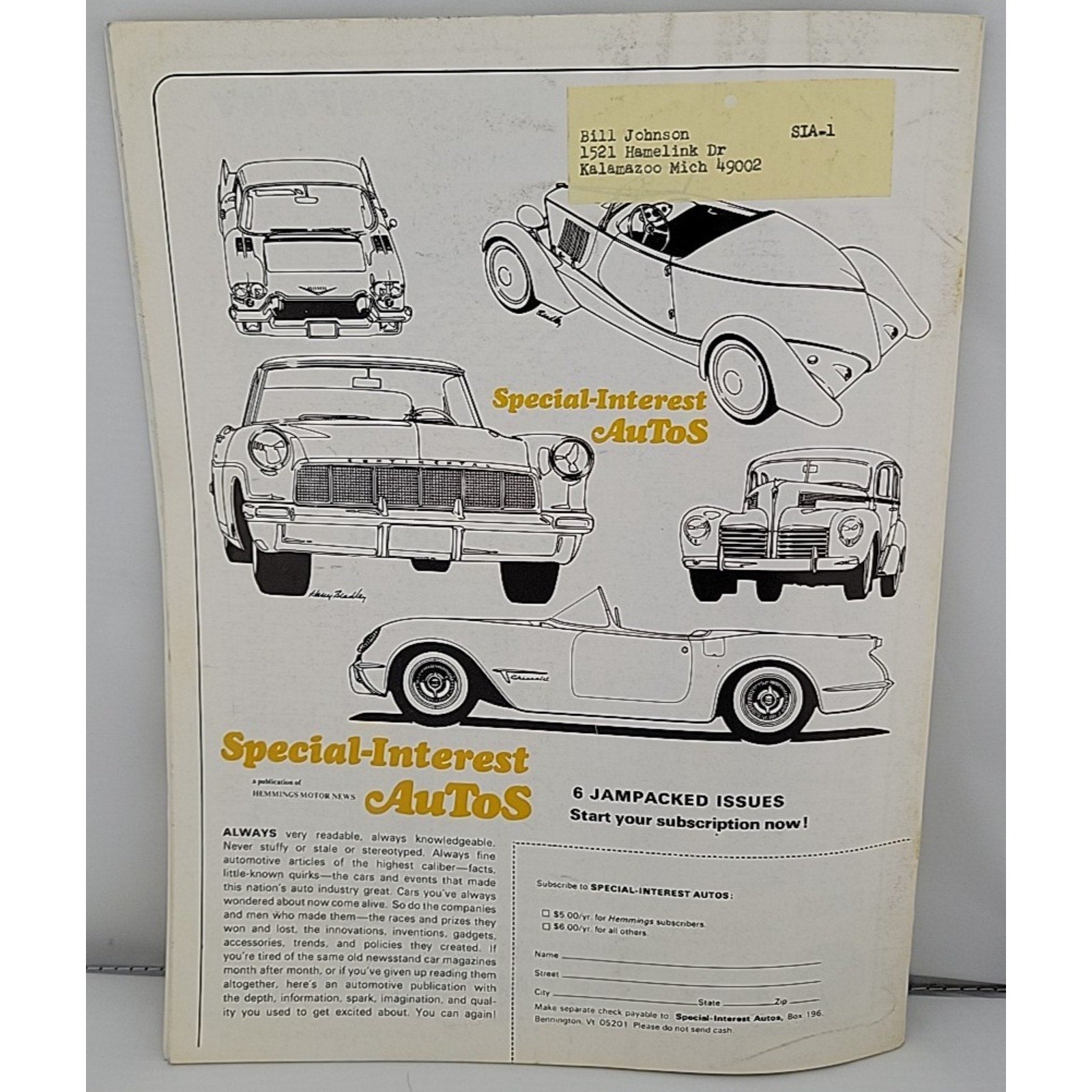 Special Interest Autos Oct-Nov 1972