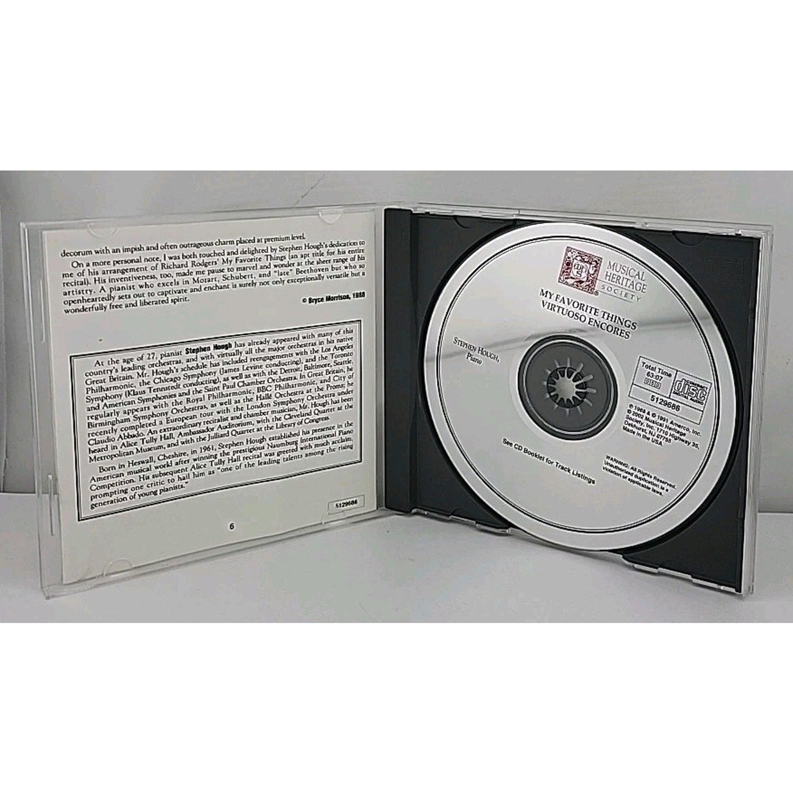 Stephen Hough - My Favorite Things: Virtuoso Encores CD (MB2) (B1)