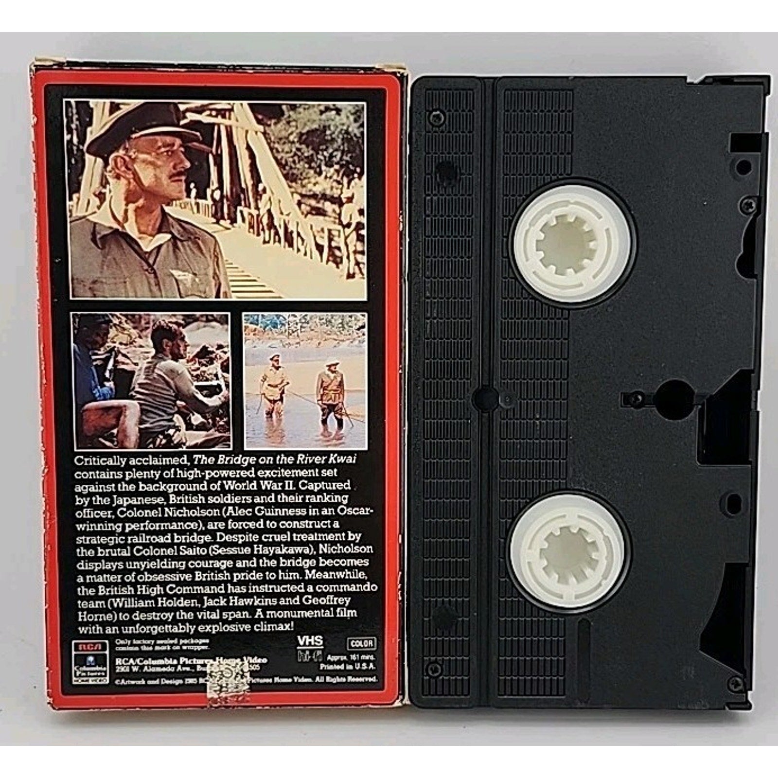 The Bridge on the River Kwai (1957) VHS Tape - 1985 VHS with William Holden