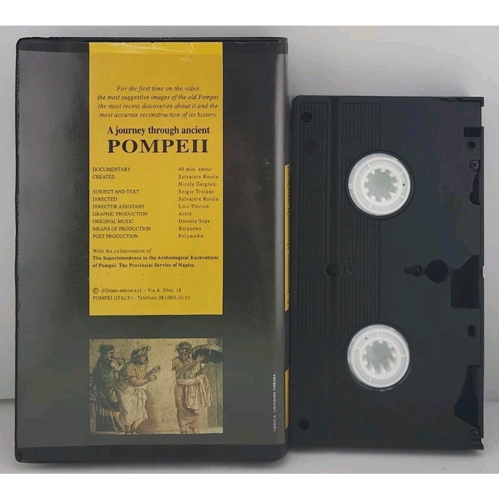 A Journey Through Ancient Pompeii 1992 VHS Plan of the Excavations Vintage