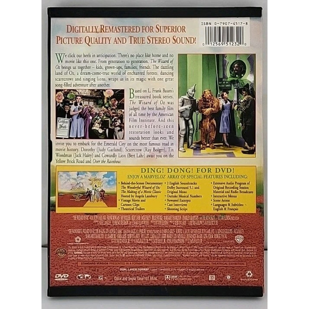 The Wizard of Oz (DVD, 1939)