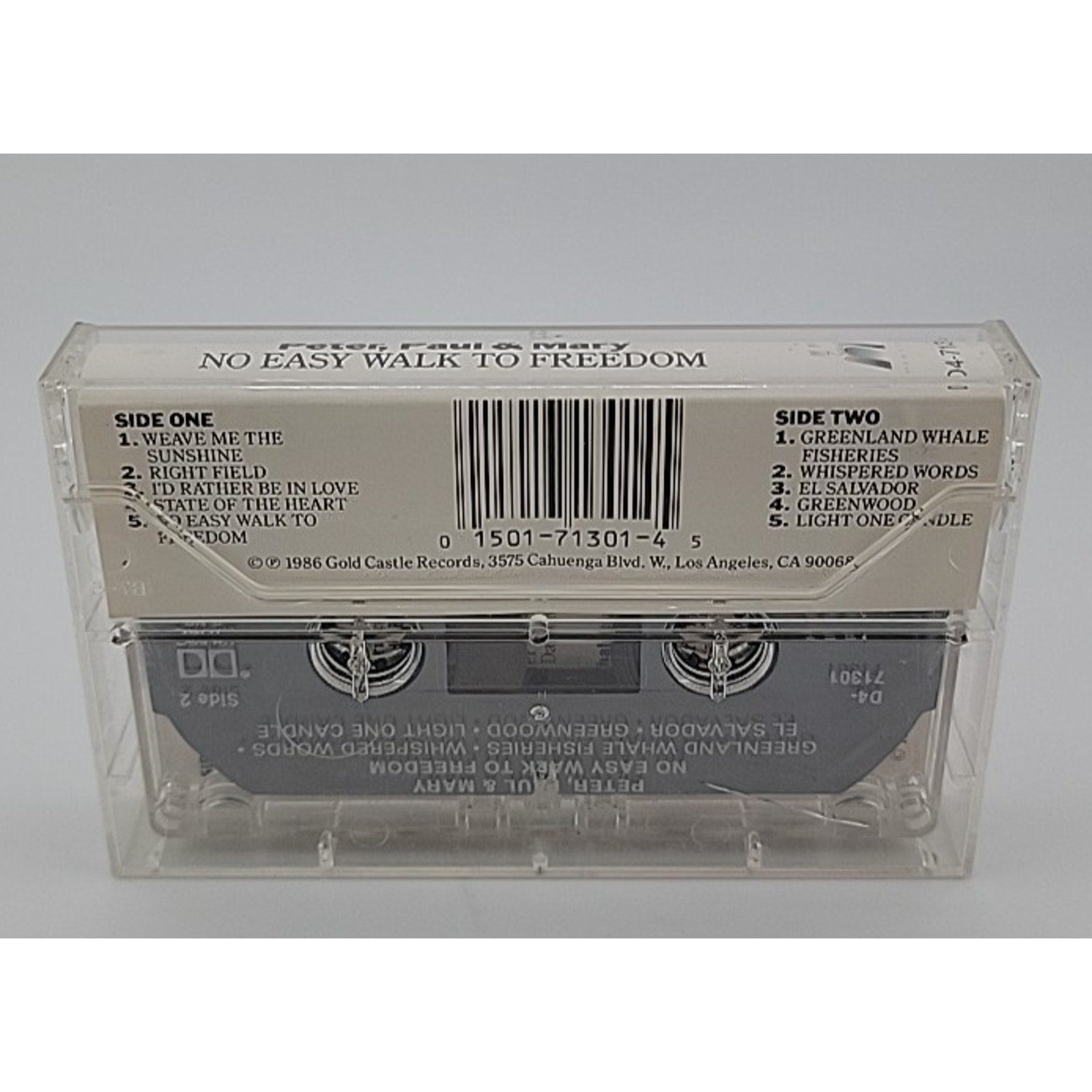 Peter, Paul & Mary- No Easy Walk to Freedom (Cassette) 1986 Warner Bros