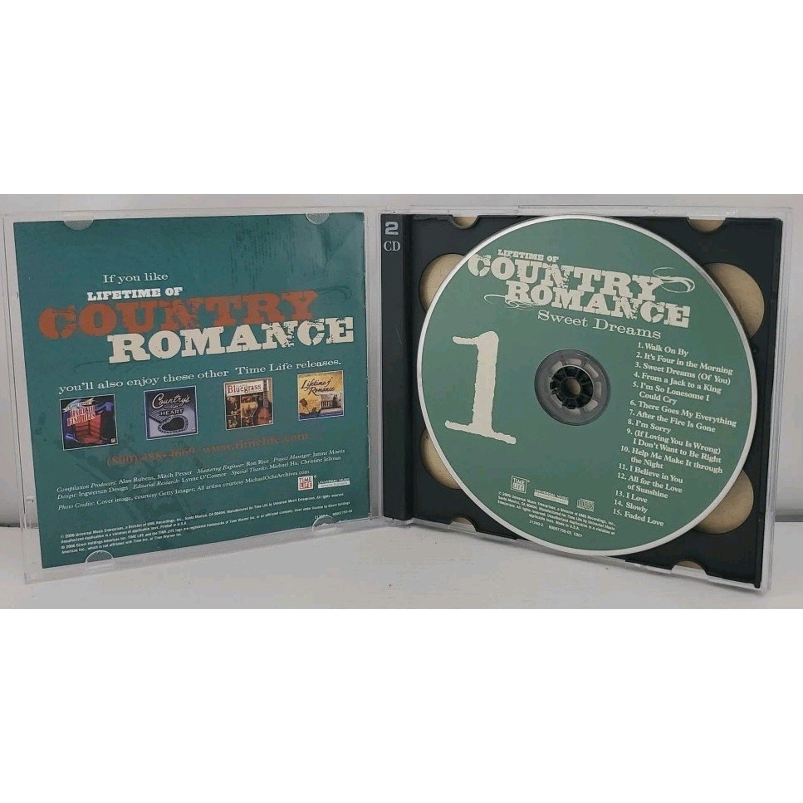 Lifetime of Country Romance: Sweet Dreams - 2 Audio CDs 2006 Time Life