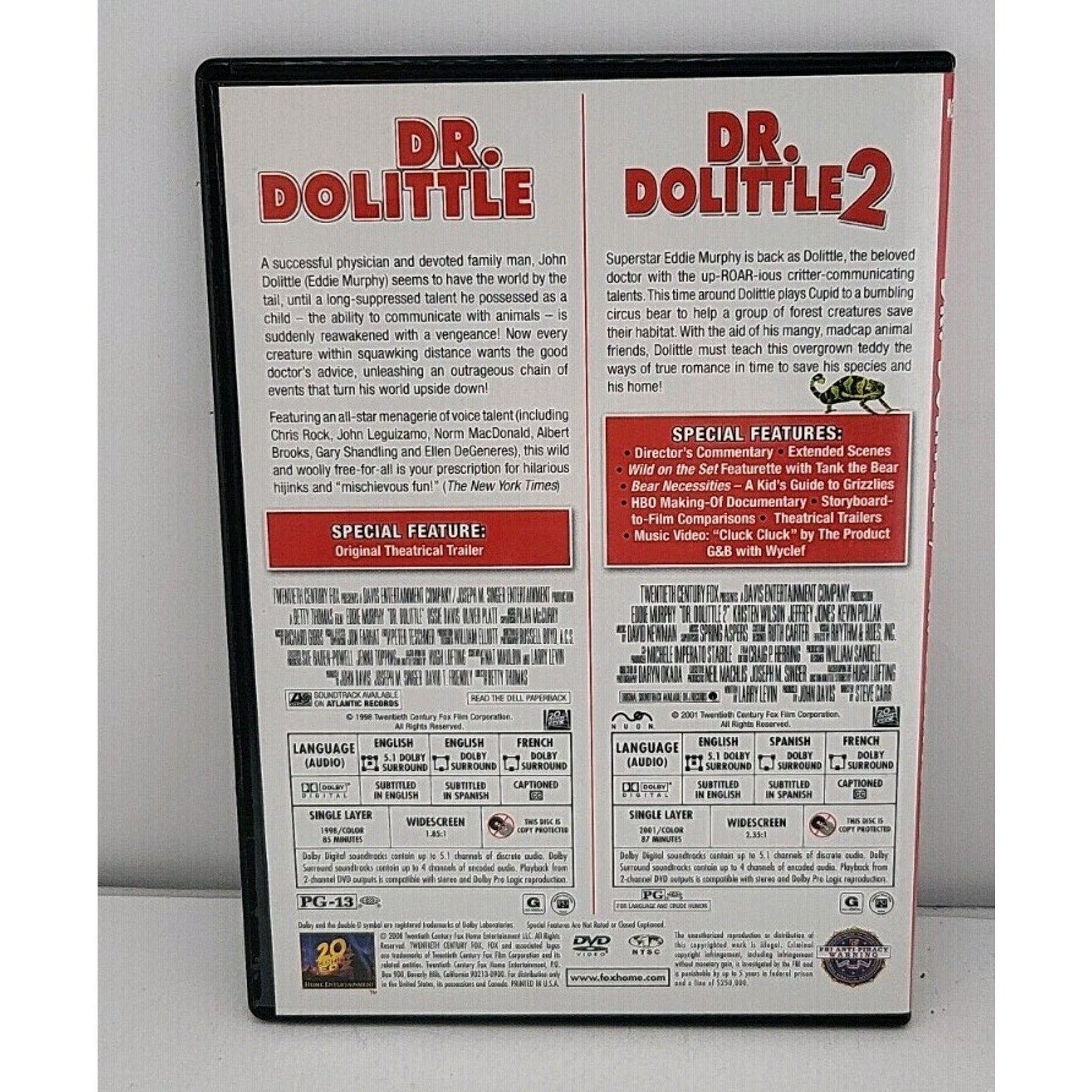 Dr. Dolittle 1 & 2 DVD