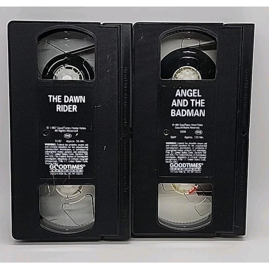 John Wayne Collector Series 2 Pack VHS The Dawn Rider Angel and The Bad Man