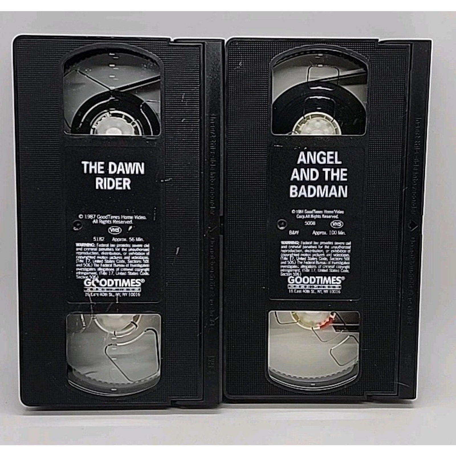 John Wayne Collector Series 2 Pack VHS The Dawn Rider Angel and The Bad Man