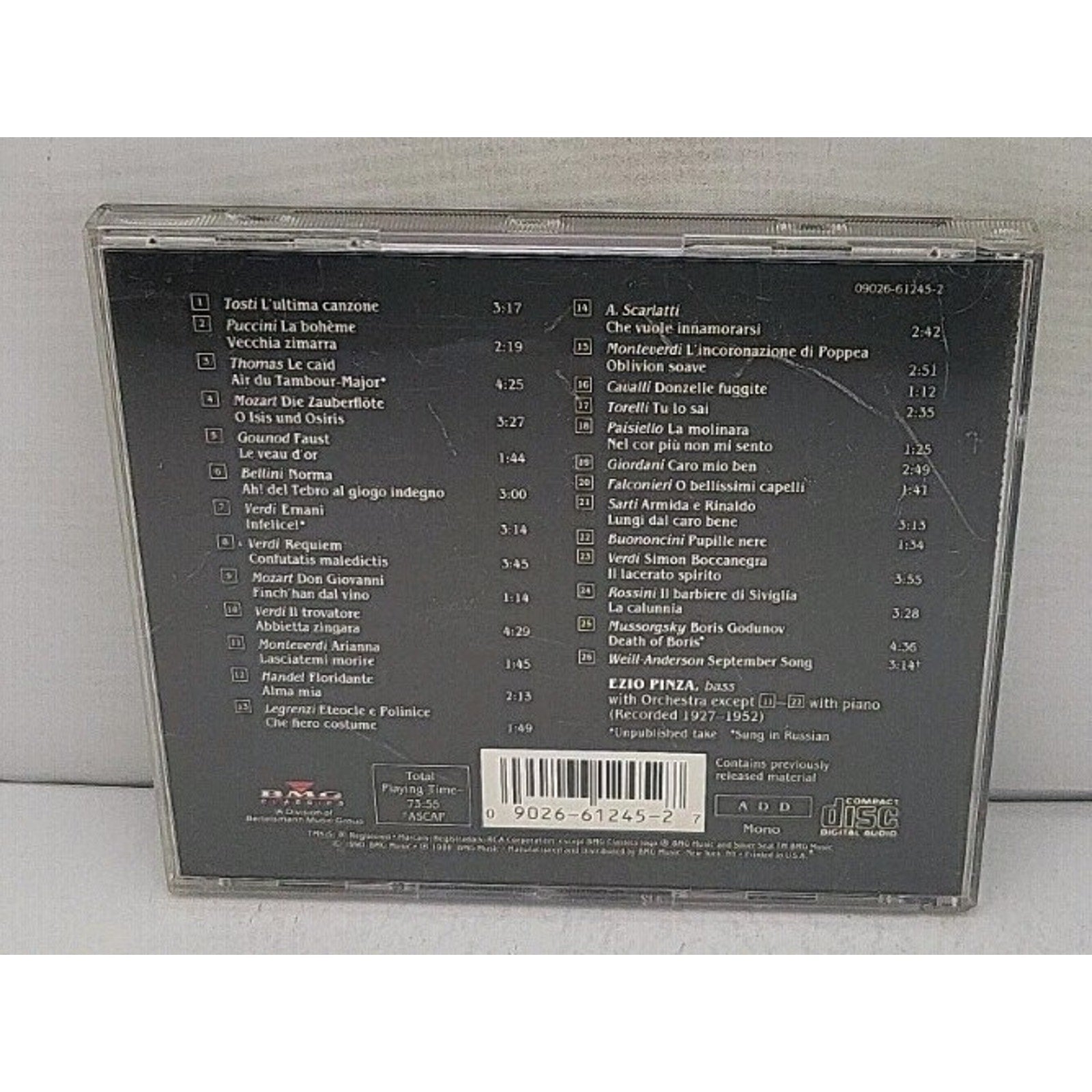 Ezio Pinza, Verdi, Mozart, Monteverdi (RCA Victor Gold Seal CD)