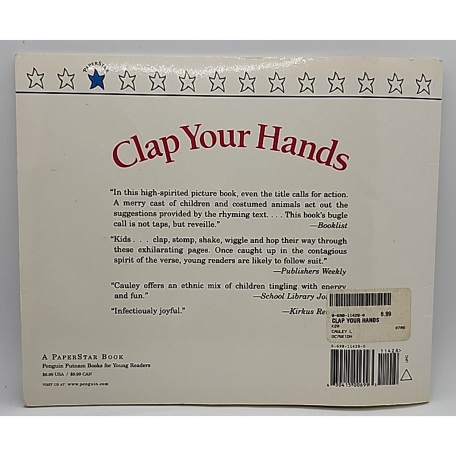 Clap Your Hands by Lorinda Bryan Cauley (1997, Trade Paperback)