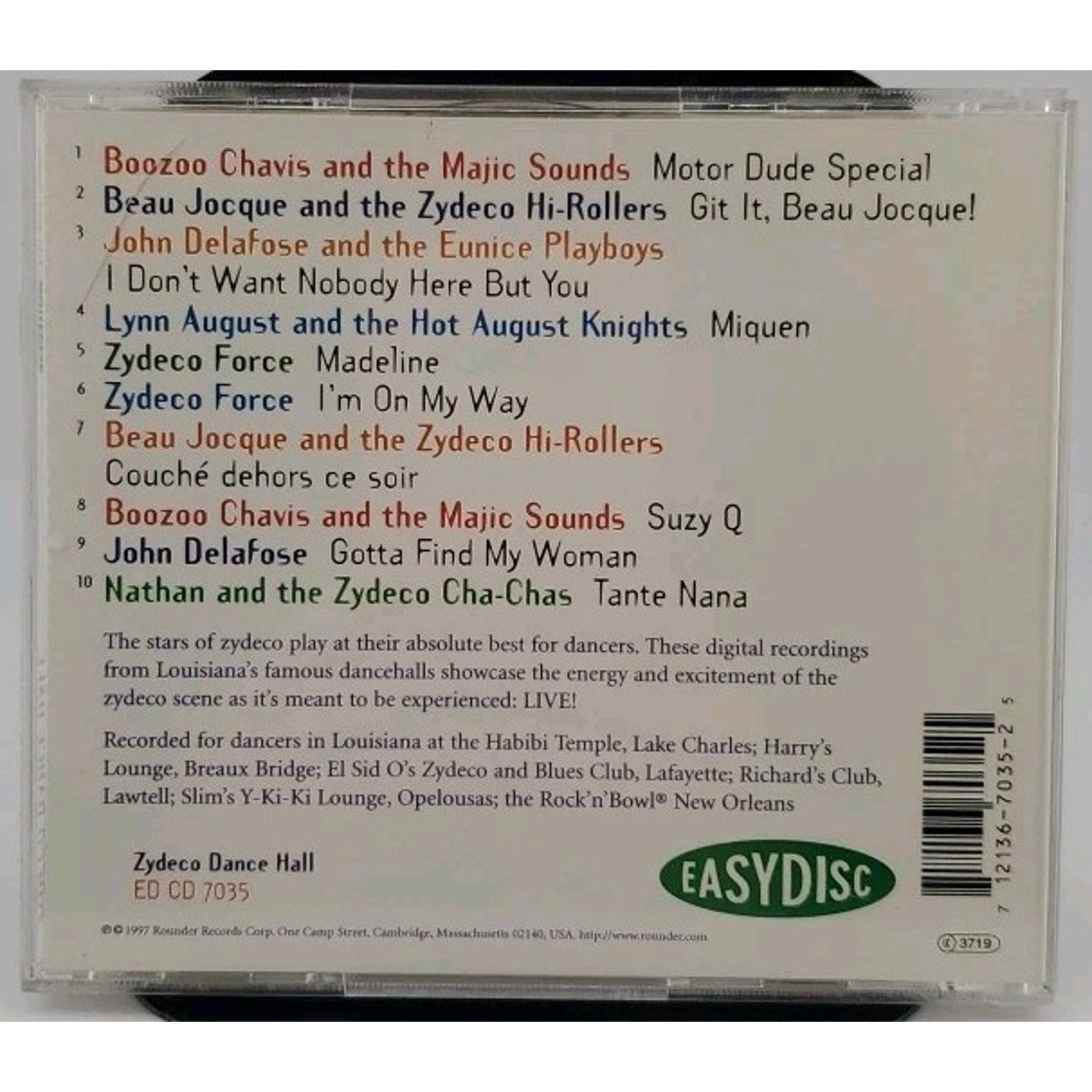 Zydeco Dance Hall by Various (CD, 1997)