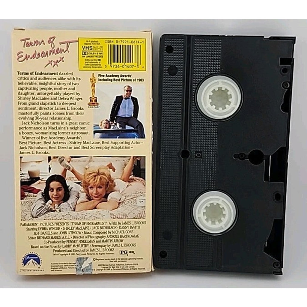 Terms of Endearment (VHS) Yellow Barcode