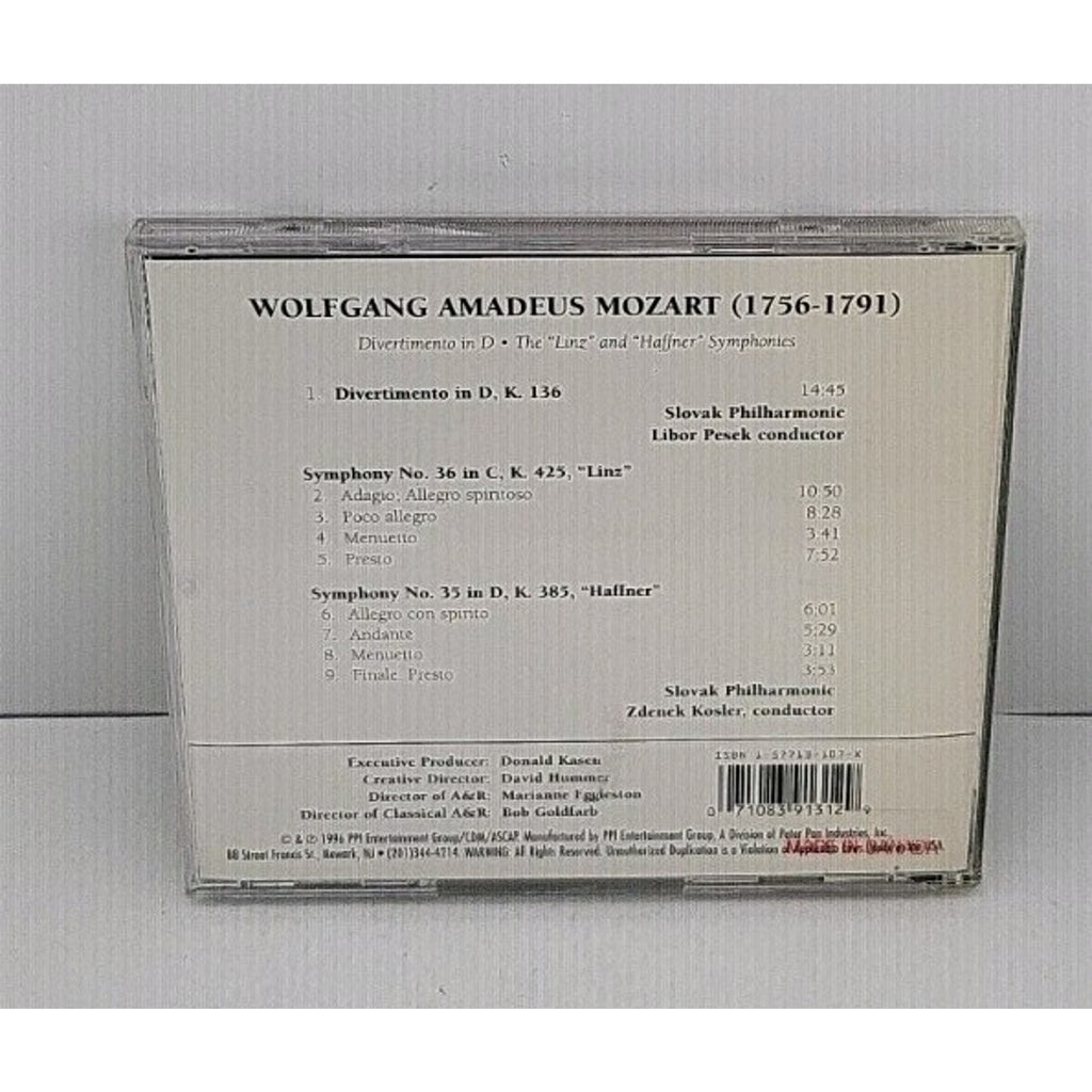 Divert/Sym 35/36 by W.A. Mozart (CD, 1997)