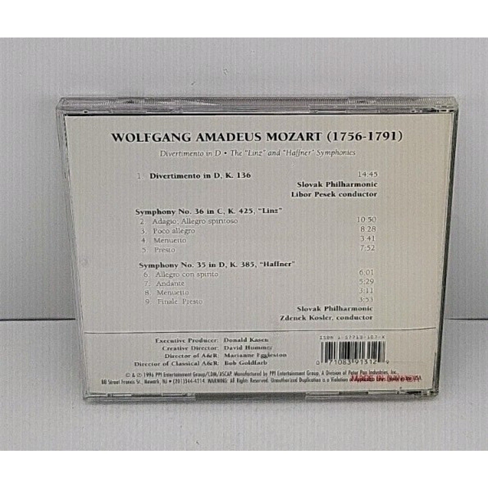 Divert/Sym 35/36 by W.A. Mozart (CD, 1997)