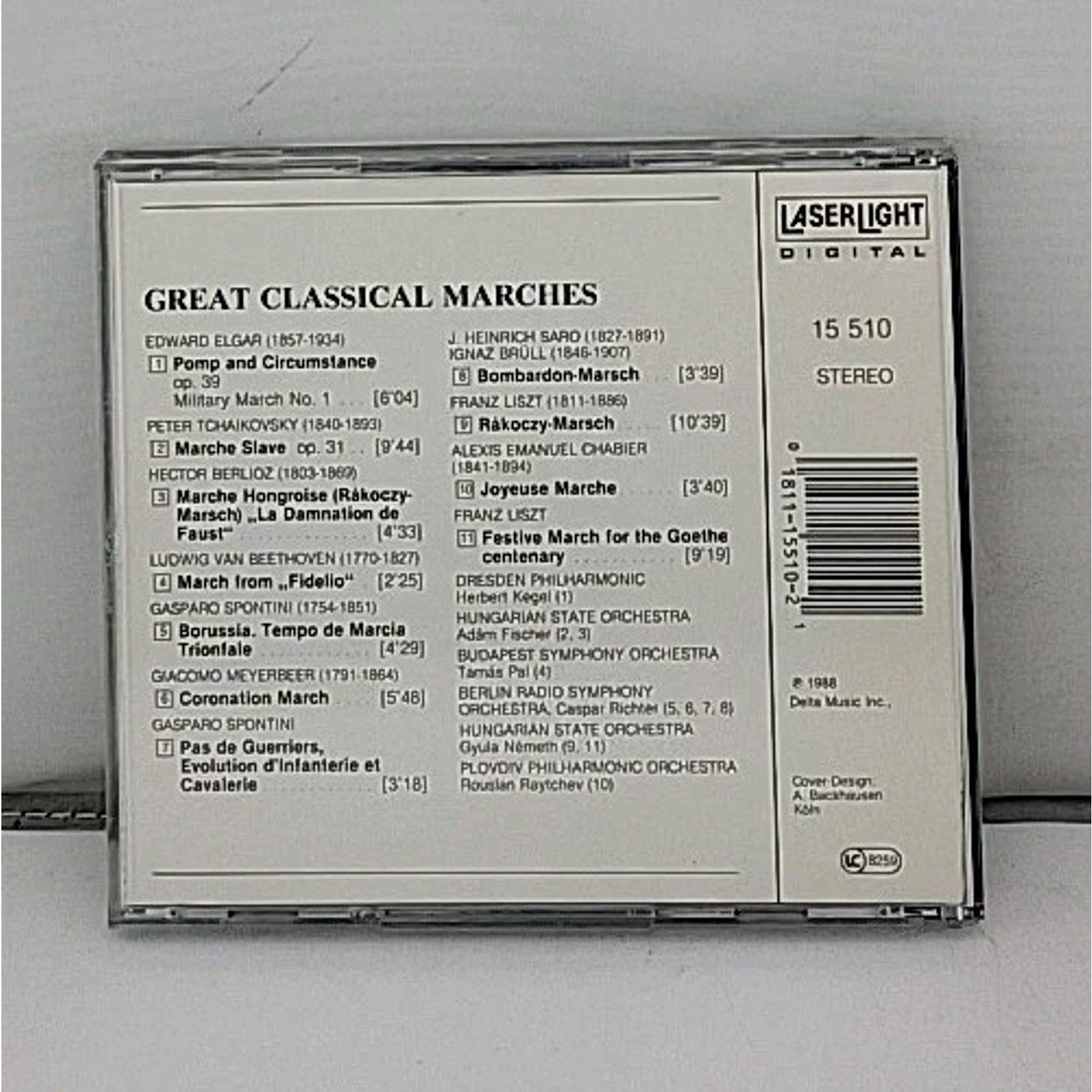 Great Classical Marches by Elgar / Tchaikovsky / Berlioz / Liszt / Spontini (CD,