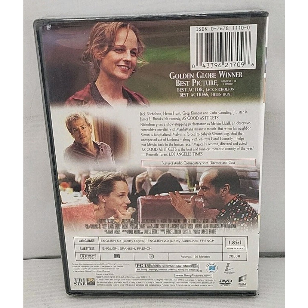 As Good As It Gets (DVD, 1997) *Brand New*