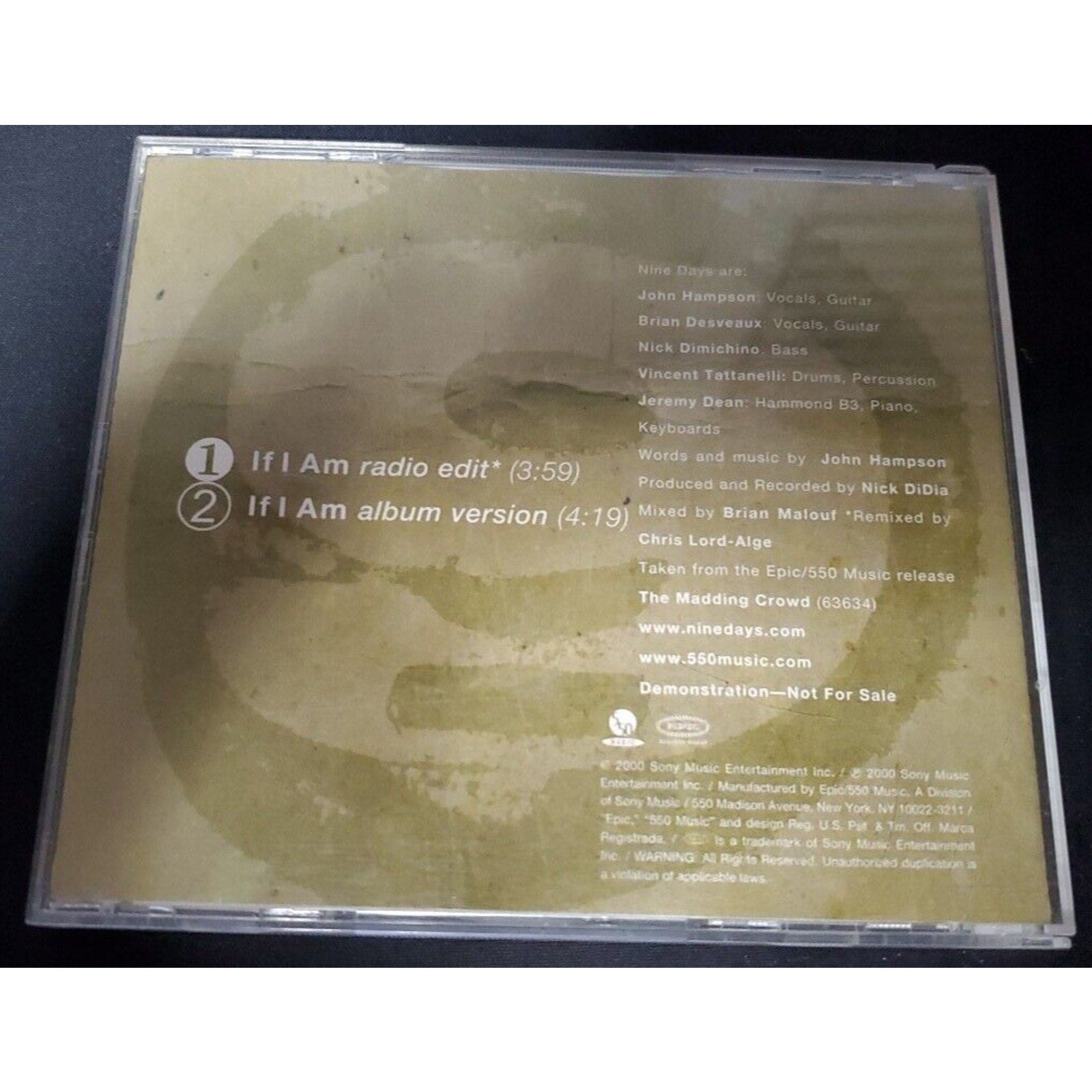 Ninedays If I Am - Single - (CD)