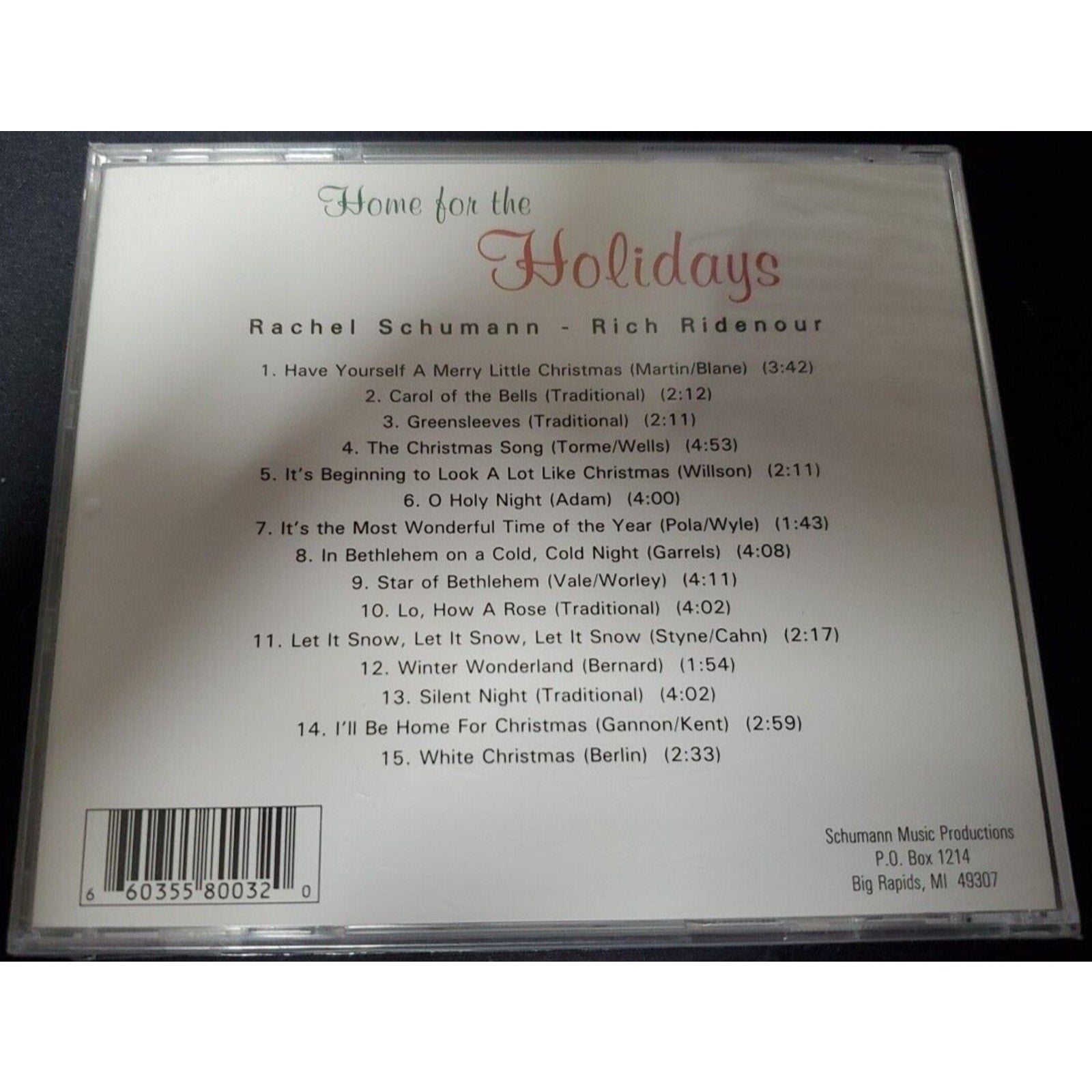 Home For The Holidays Rachel Schumann Rich Ridenour (CD) *Brand New*