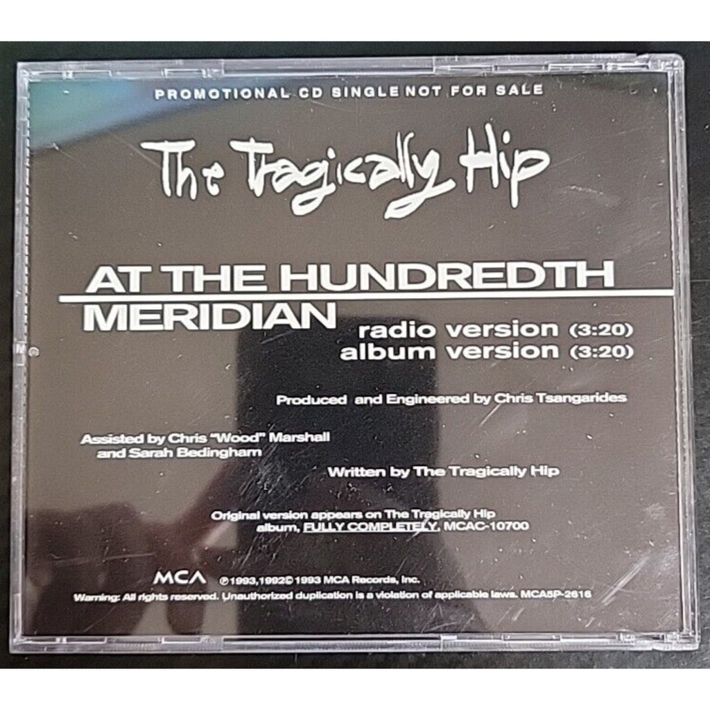 The Tragically Hip At The Hundredth Meridian (CD)