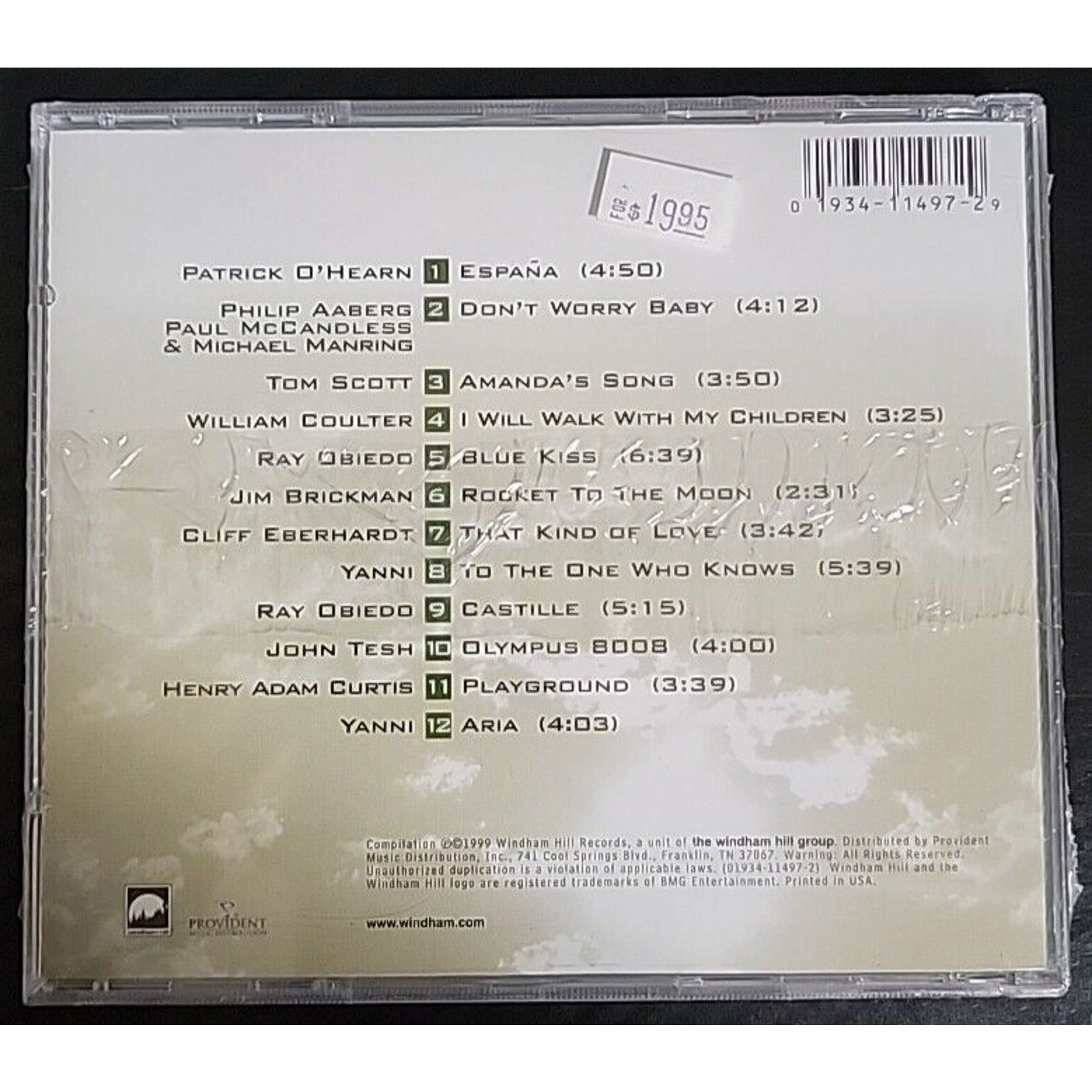 AROMASOUNDS INSPIRATIONS A Windham Hill Collection CD Yanni *Brand New*