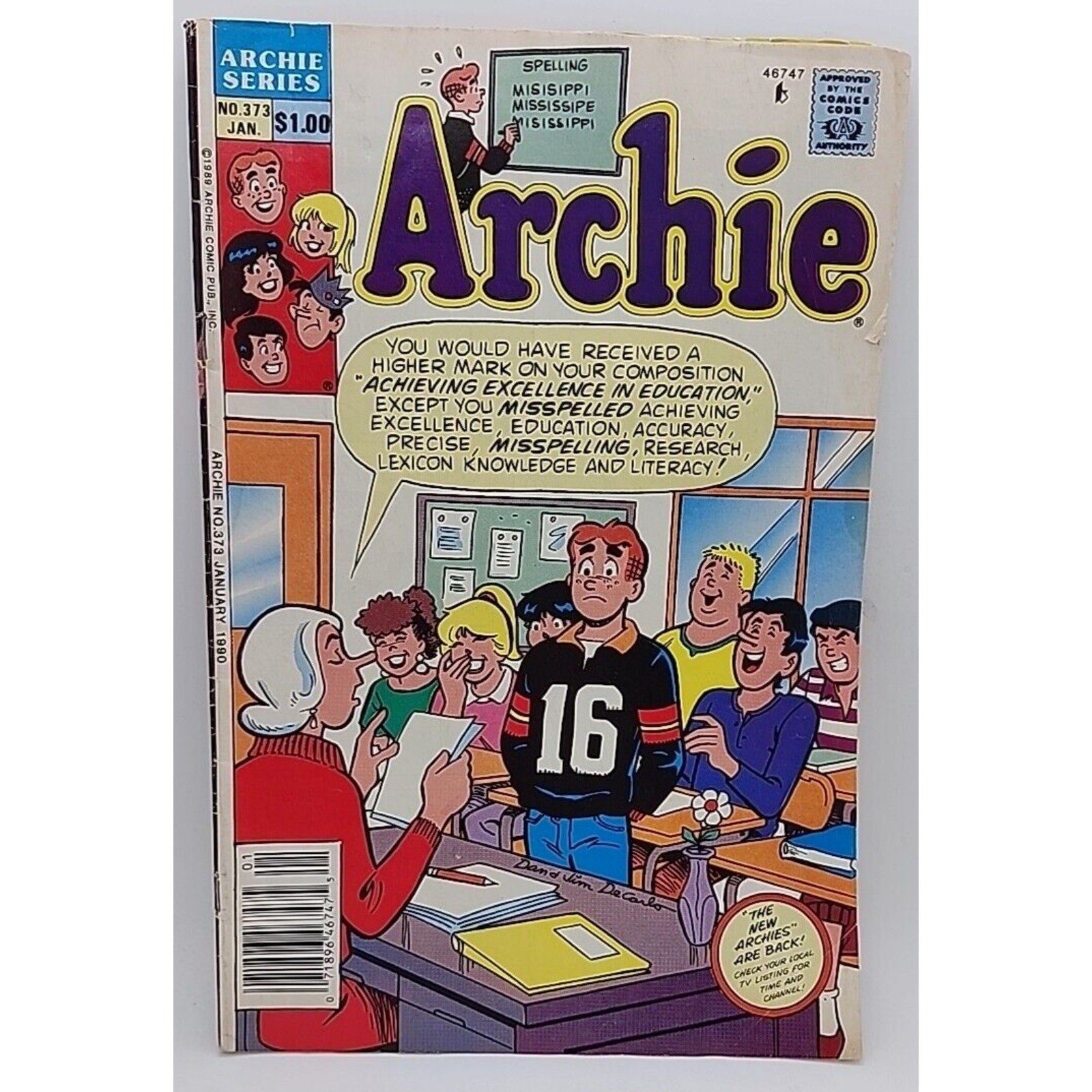 Archie #373 Archie Comics 1990