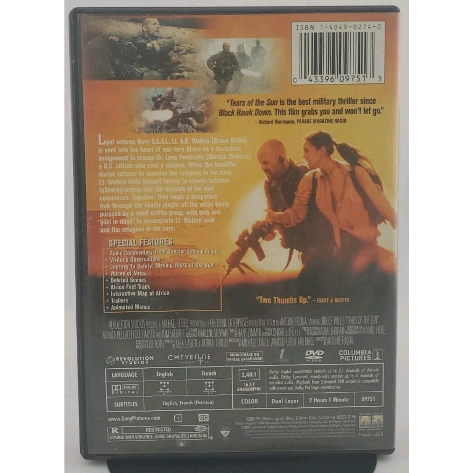 Tears of the Sun (DVD, 2003)