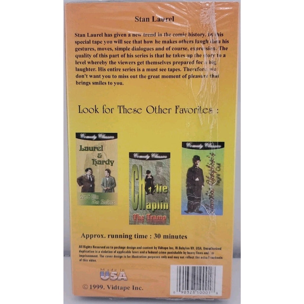 Comedy Classics Laurel & Hardy (VHS) *Brand New*