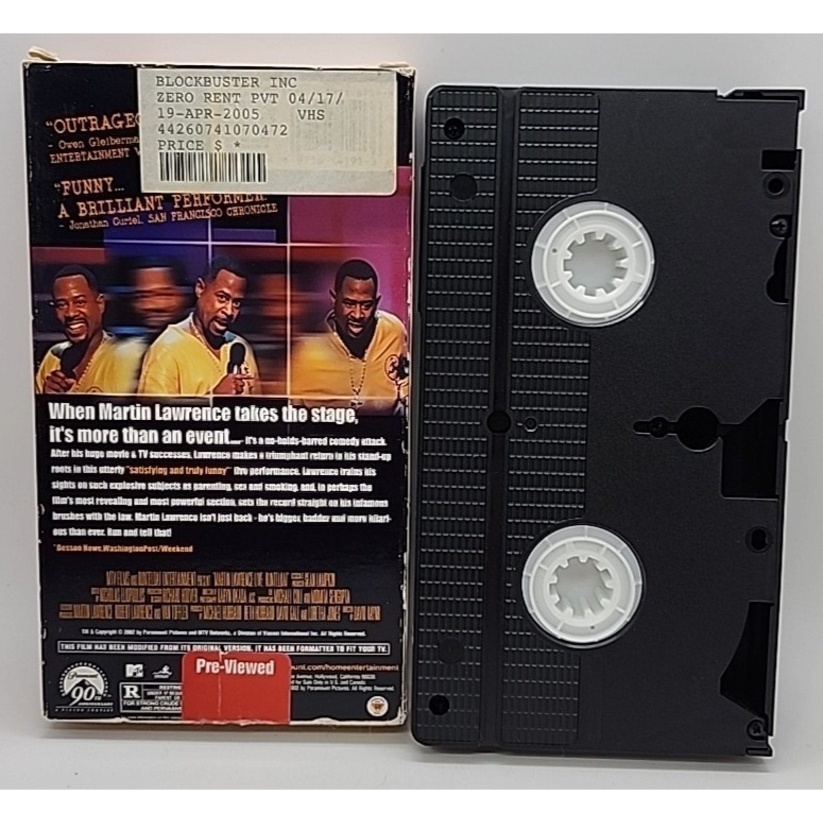 Martin Lawrence Live Runteldat Stand-Up Comedy (VHS)