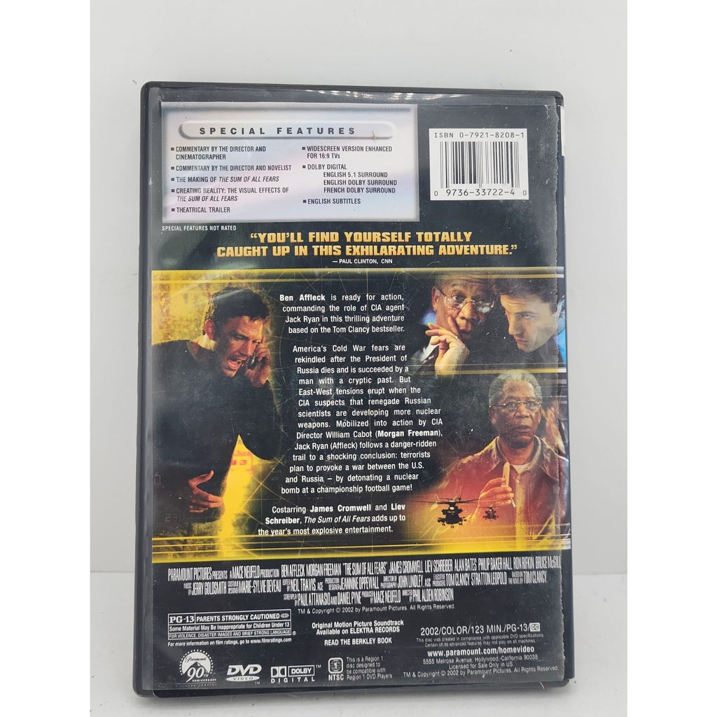 The Sum of All Fears (DVD, 2002)