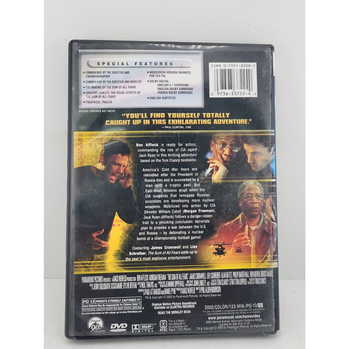 The Sum of All Fears (DVD, 2002)