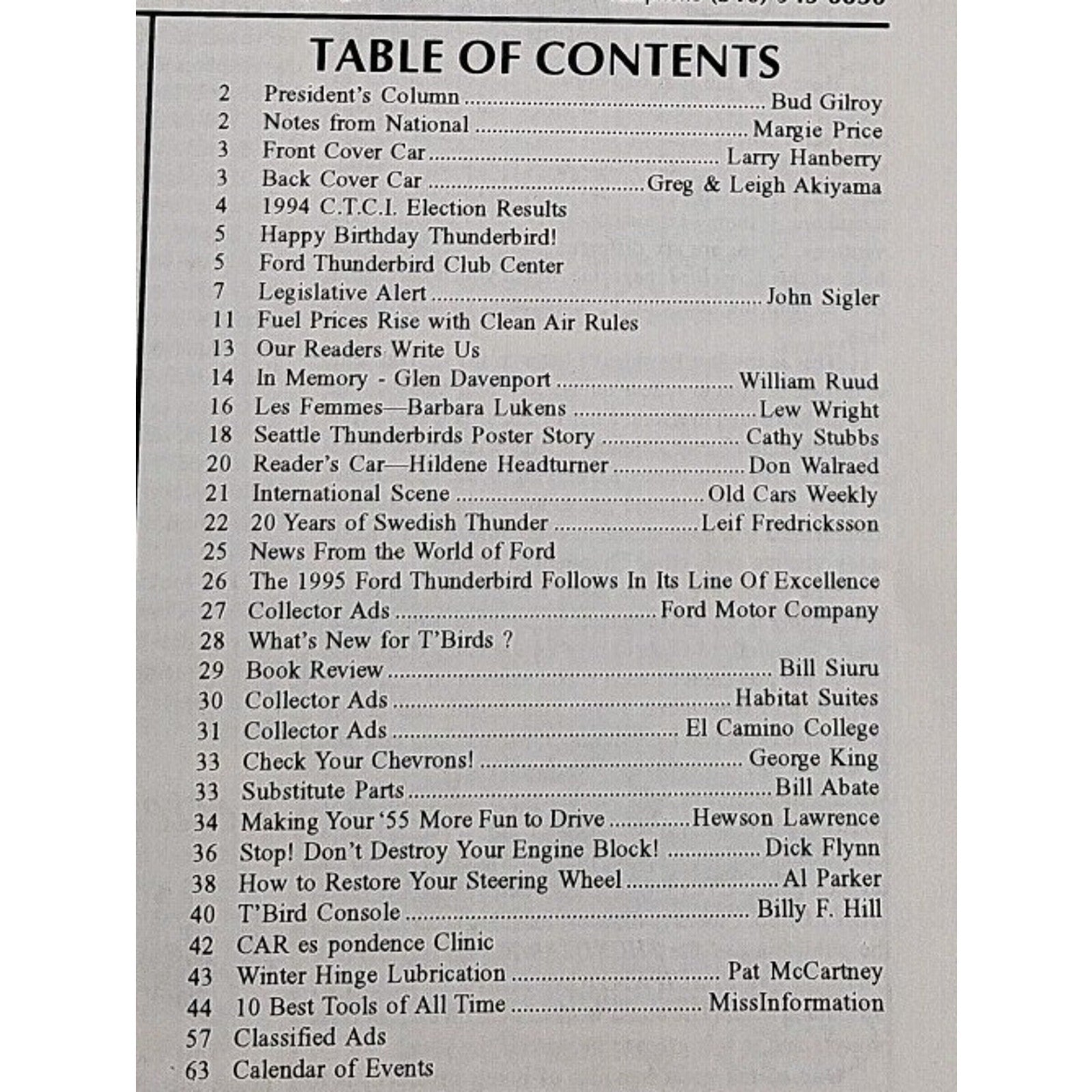 Early Bird Magazine January-February 1995
