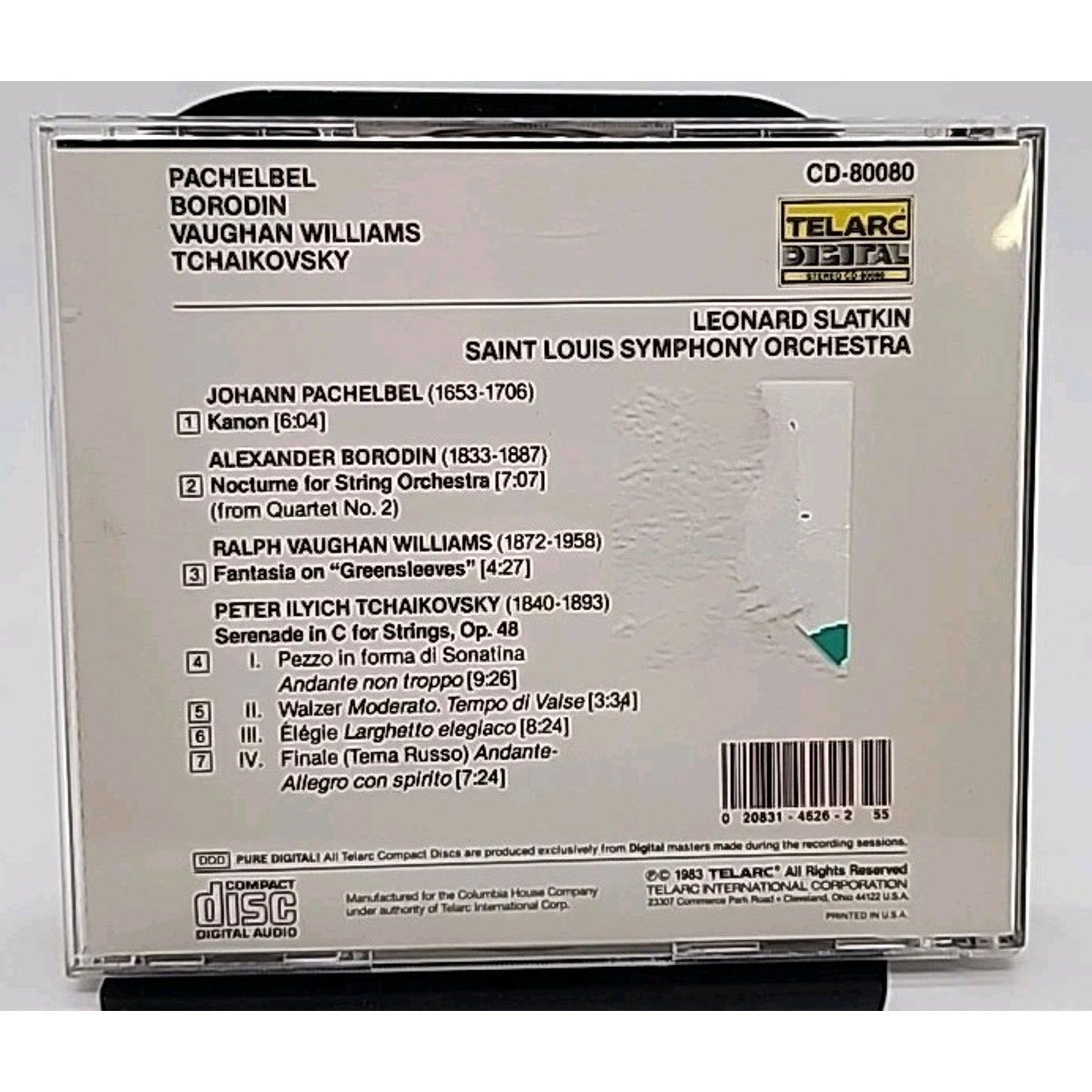 Pachelbel: Kanon, Tchaikovsky : Serenade For Strings, Leonard Slatkin CD