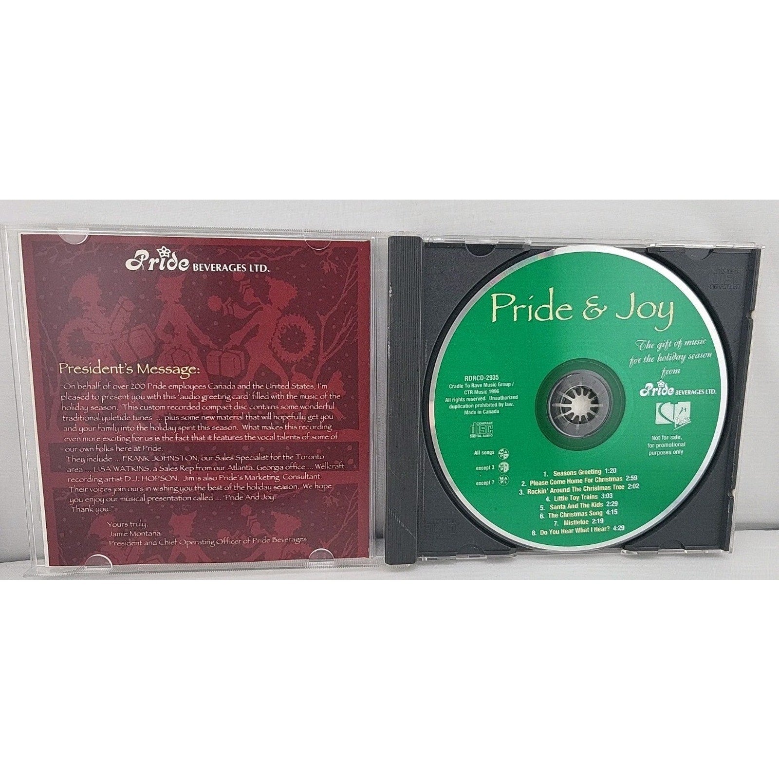 Pride & Joy The Gift Of Music For The Holiday Season CD