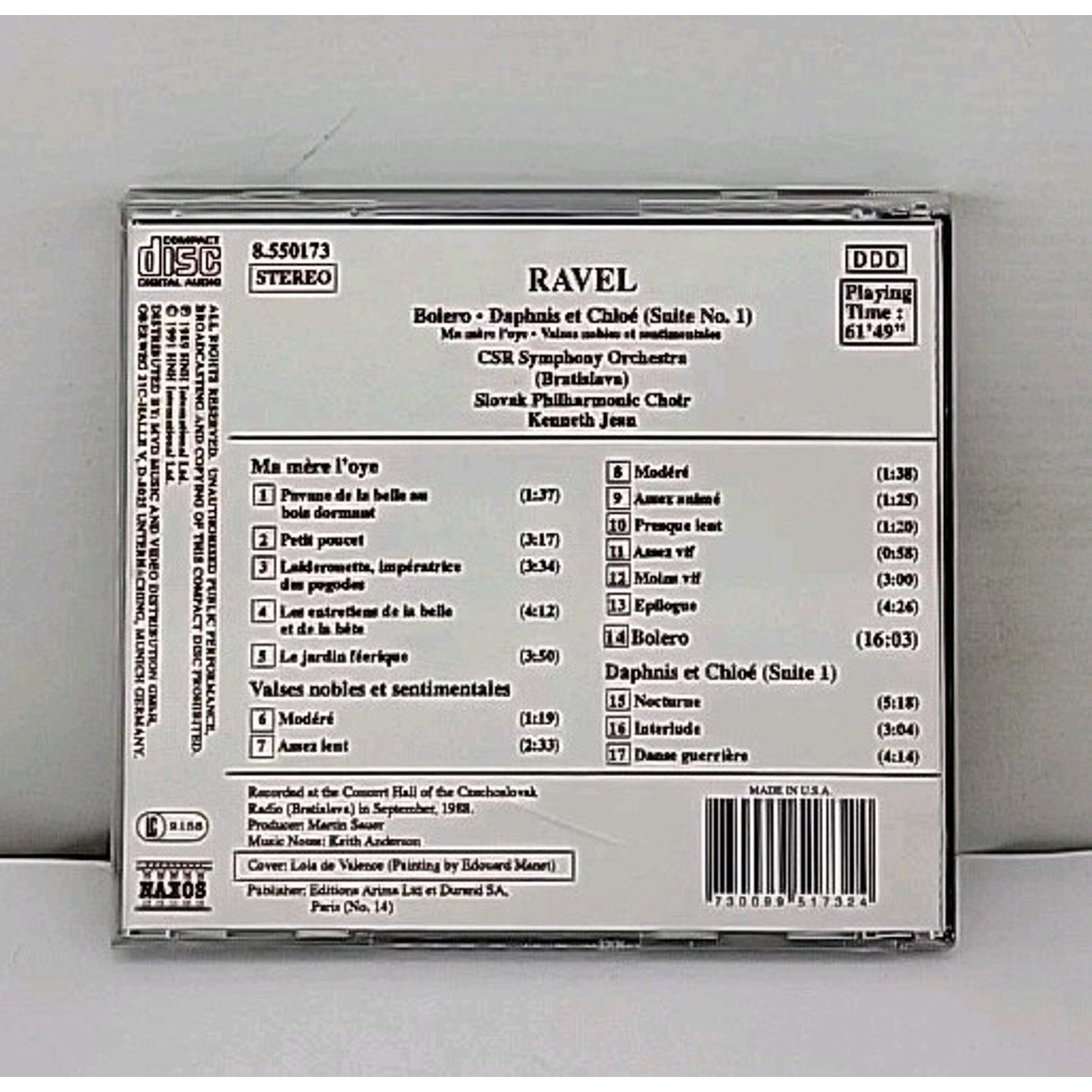 Bolero by Ravel / Jean / Czecho-Slovak Rso (CD, 1992)